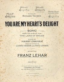 You are My Heart's Delight - From "The Land of Smiles" - In the key of A flat major for Low voice