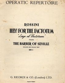 Hey! For the Factotum  (Layo al Factotum) - From 'The Barber of Seville'