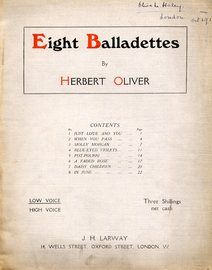 Eight Balladettes - For Low Voice