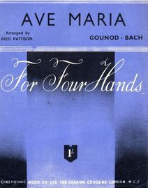Ave Maria - For Four Hands