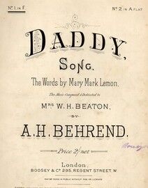 Daddy  - Song - In the key of F major for Low Voice