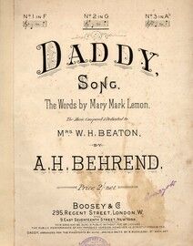 Daddy  - Song - In the key of G major for Medium Voice
