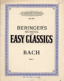 Beringers School of Easy Classics - Bach - Book 1