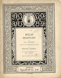Welsh Rhapsody for Full Orchestra - Composed for the Cardiff Music Festival 1904 - Arrangement for Pianoforte