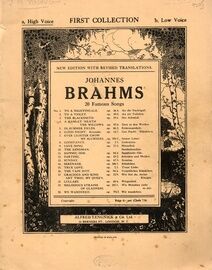 Brahms - 20 Famous Songs (First Collection) - For High Voice