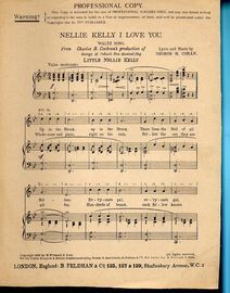 Nellie Kelly I Love You - Waltz Song from Charles B. Cochran's production of George M. Cohan New Musical Play "Little Nellie Kelly"