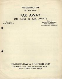 Far Away (My Love is Far Away) - Song
