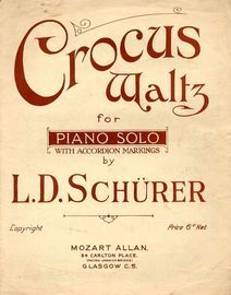 Crocus Waltz - for Piano Solo with Accordion Markings