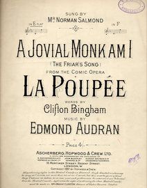 A Jovial Monk Am I - Song from the comic opera "La Poupee" - In the key of E flat major for low voice