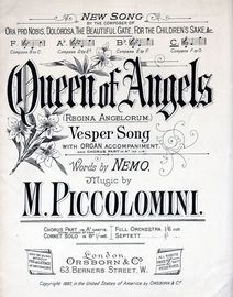 Queen of Angels  (Regina Angelorum) - Vesper Song in the key of C major for high voice