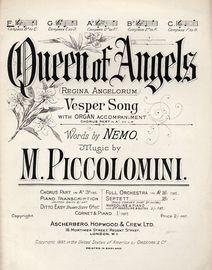 Queen of Angels  (Regina Angelorum) - Vesper Song in the key of F major for Low voice
