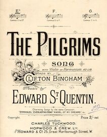 The Pilgrims - Song in the key of E flat Major - for Low Voice - With Violin and Harmonium Ad Lib