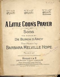 A Little Coon's Prayer - Song in the Key B flat for High Voice