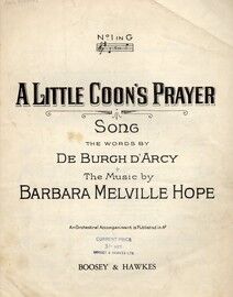 A Little Coon's Prayer - Song in the Key G major for Low Voice