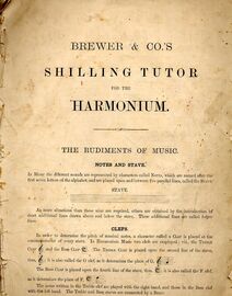 Brewer & Co.'s Shilling Tutor for the Harmonium - The Rudiments of Music