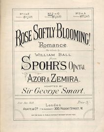 Rose Softly Blooming! - Romance - From Spohr's Opera Azor & Zemira - In the key of G major for Medium Voice