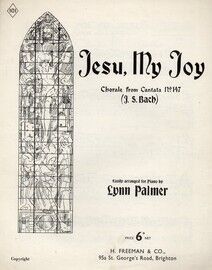 Jesu, my joy. Chorale from Cantata No. 147