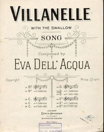 Villanelle -  With The Swallow - Song - In the key of D major with Cadenzas