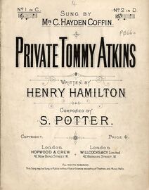 Private Tommy Atkins - Song - In the key of C major for low voice