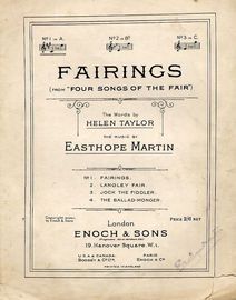 Fairings -  From "Four Songs of the Fair" - Key of A major for low voice