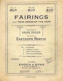 Fairings -  From "Four Songs of the Fair" - Key of C major for high voice