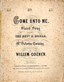 Come Unto Me - Sacred Song - Key of G major for Medium Voice