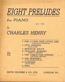 Eight Preludes for Piano