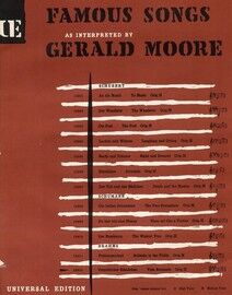 Famous Songs As Interpreted by Gerald Moore - 12312 - Vergebliches Standchen - Vain Serenade - Op. 84, No. 4 - Orig. H - Medium Voice