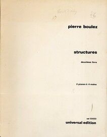 Pierre Boulez - Structures - For 2 Pianos - 2nd Book - Universal Edition 13 833