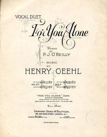 For you Alone - Vocal Duet - In the key of F major for high voice