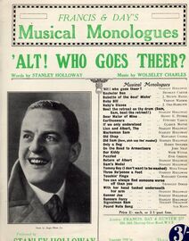 'Alt! Who goes Theer - Francis and Days Musical Monologues - Featuring Stanley Holloway