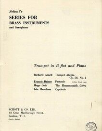 2 Pieces for Trumpet in B flat and Piano - Schott's Series for Brass Instruments and Saxophone