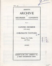 Chromatic Fantasia - For Descant, 2 Trebles and Tenor Recorder - Schott's Archive of Recorder Consorts No. 8 (RMS 452)