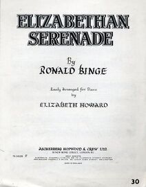 Elizabethan Serenade - Piano solo - Easy arrangement