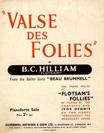 Valse Des Folies  -  from Ballet "Beau Brummell" - Piano Solo
