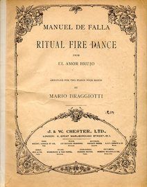 Ritual Fire Dance from El Amor Brujo - Chester Edition - Arranged for Two Pianos, Four Hands