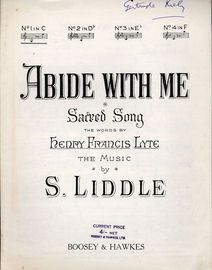 Abide with Me - Key of  C  major for low voice