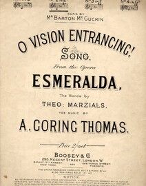 O Vision Entrancing!  -  Song form the Opera "Esmerelda" in the key of E flat major
