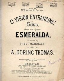 O Vision Entrancing!  -  Song from the Opera "Esmerelda" in the key of F Major