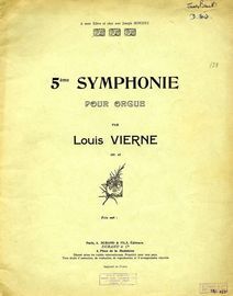 5eme Symphonie pour Grand Orgue - Op. 47