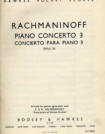 Piano Concerto 3 - Miniature Orchestra Scores