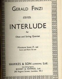 Interlude for Oboe and String Quartet - Miniature Orchestra Score