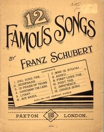 12 Famous Songs by Franz Schubert - In English and German