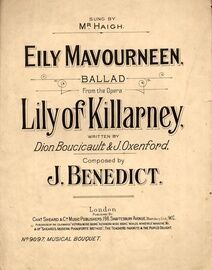 Eily Mavourneen - From the Opera "Lily of Killarney" - Song in the key of E flat major for medium voice