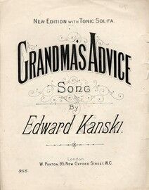 Grandmas Advice  - Song - As performed by Buckleys Serenaders