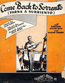 Come Back to Sorrento - (Torna a Surriento) - Song with Hawaiian Guitar Solo and Guitar Chords