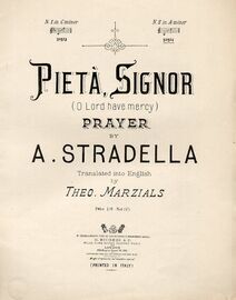 Pieta Signor (O Lord Have Mercy) - Prayer for Piano and Voice - In the Key of A Minor