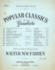 No. 194, Valse in F, of the Seventeenth Series of Popular Classics for the Pianoforte