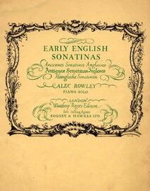Early English Sonantinas. Piano Solo