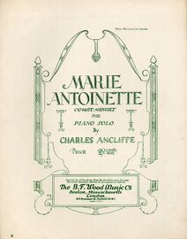 Marie Antionette Court Menuet - Piano Solo